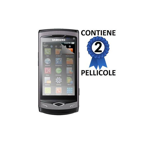 PELLICOLA PROTEGGI DISPLAY SAMSUNG S8500 Wave CONFEZIONE 2 PEZZI