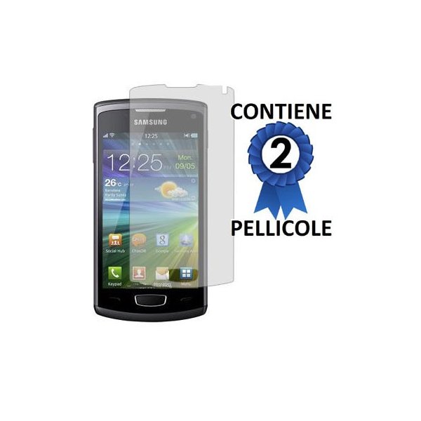 PELLICOLA PROTEGGI DISPLAY SAMSUNG S8600 WAVE 3 CONFEZIONE 2 PEZZI