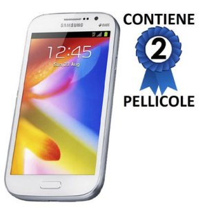 PELLICOLA PROTEGGI DISPLAY SAMSUNG I9080 GALAXY GRAND, I9060 GALAXY GRAND NEO CONFEZIONE 2 PEZZI