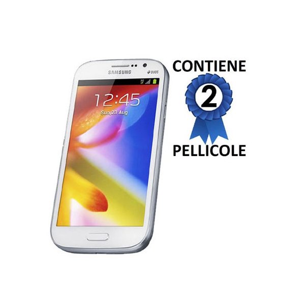 PELLICOLA PROTEGGI DISPLAY SAMSUNG I9080 GALAXY GRAND, I9060 GALAXY GRAND NEO CONFEZIONE 2 PEZZI