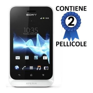 PELLICOLA PROTEGGI DISPLAY SONY XPERIA E, C1504, C1505 CONFEZIONE 2 PEZZI