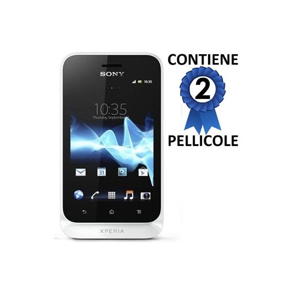 PELLICOLA PROTEGGI DISPLAY SONY XPERIA E, C1504, C1505 CONFEZIONE 2 PEZZI