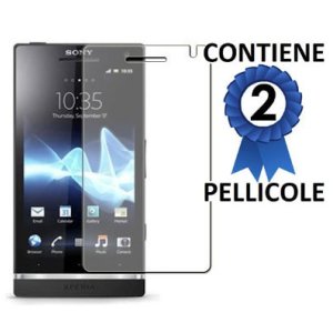 PELLICOLA PROTEGGI DISPLAY SONY XPERIA S LT26i CONFEZIONE 2 PEZZI