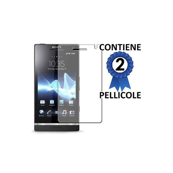 PELLICOLA PROTEGGI DISPLAY SONY XPERIA S LT26i CONFEZIONE 2 PEZZI