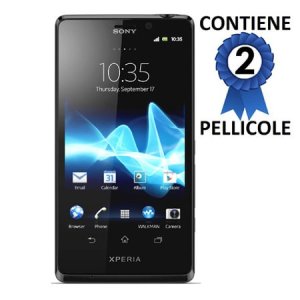 PELLICOLA PROTEGGI DISPLAY SONY XPERIA T LT30P CONFEZIONE 2 PEZZI