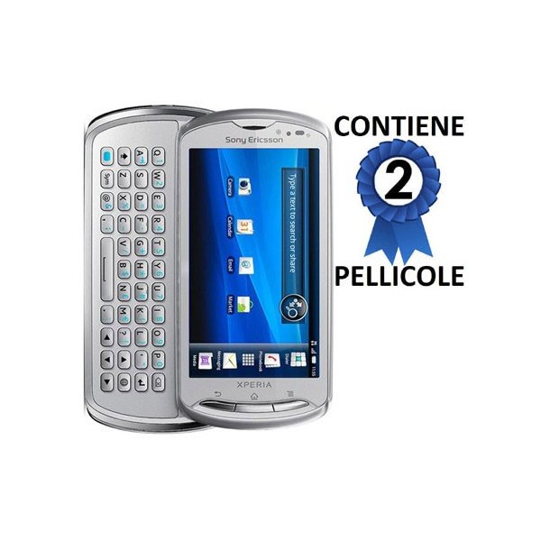 PELLICOLA PROTEGGI DISPLAY SONY-ERICSSON XPERIA PRO MK16i CONFEZIONE 2 PEZZI