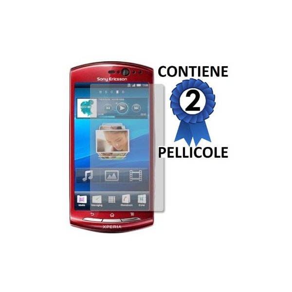 PELLICOLA PROTEGGI DISPLAY SONY-ERICSSON MT15i XPERIA NEO, MT11i XPERIA NEO V CONFEZIONE 2 PEZZI