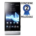 PELLICOLA PROTEGGI DISPLAY SONY XPERIA P LT22i CONFEZIONE 2 PEZZI