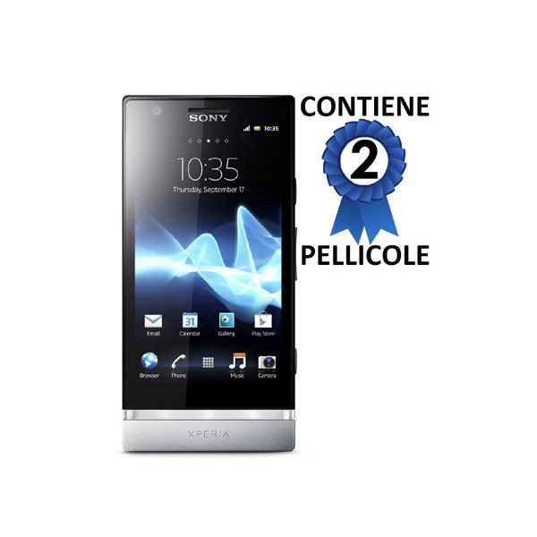 PELLICOLA PROTEGGI DISPLAY SONY XPERIA P LT22i CONFEZIONE 2 PEZZI