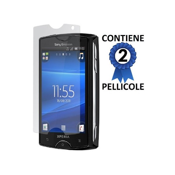 PELLICOLA PROTEGGI DISPLAY SONY-ERICSSON XPERIA MINI ST15i CONFEZIONE 2 PEZZI