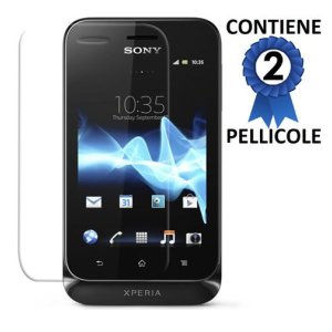 PELLICOLA PROTEGGI DISPLAY SONY XPERIA TIPO ST21I CONFEZIONE 2 PEZZI