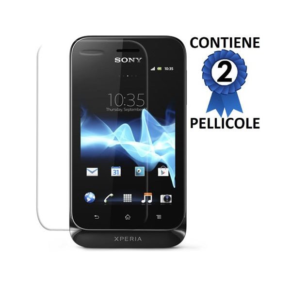 PELLICOLA PROTEGGI DISPLAY SONY XPERIA TIPO ST21I CONFEZIONE 2 PEZZI