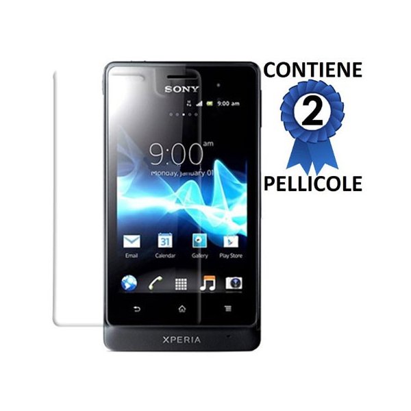 PELLICOLA PROTEGGI DISPLAY SONY XPERIA GO ST27I CONFEZIONE 2 PEZZI