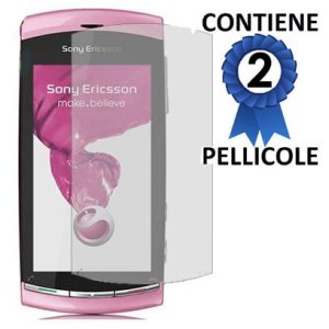 PELLICOLA PROTEGGI DISPLAY SONY-ERICSSON VIVAZ U5 CONFEZIONE 2 PEZZI