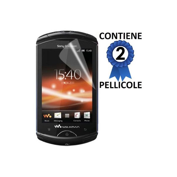 PELLICOLA PROTEGGI DISPLAY SONY-ERICSSON WT19I XPERIA LIVE CONFEZIONE 2 PEZZI