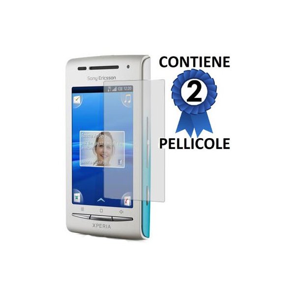 PELLICOLA PROTEGGI DISPLAY SONY-ERICSSON XPERIA X8 CONFEZIONE 2 PEZZI