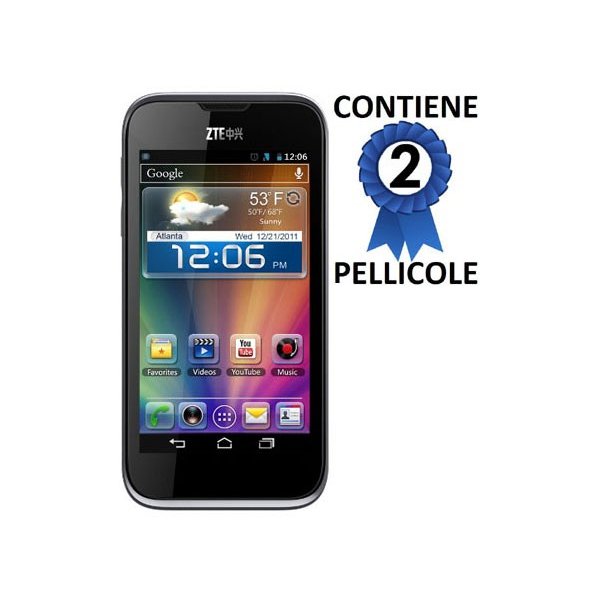 PELLICOLA PROTEGGI DISPLAY ZTE GRAND X CONFEZIONE 2 PEZZI