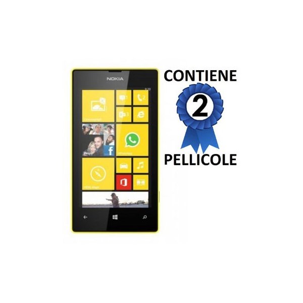 PELLICOLA PROTEGGI DISPLAY NOKIA LUMIA 520, LUMIA 525 CONFEZIONE 2 PEZZI