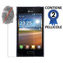 PELLICOLA PROTEGGI DISPLAY LG E610 Optimus L5 ANTI IMPRONTA CONFEZIONE 2 PEZZI