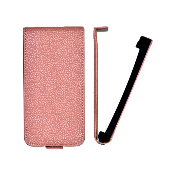 CUSTODIA VERTICALE SLIM FLIP PELLE RUVIDA VENATA per NOKIA 808 PURE VIEW COLORE ROSA