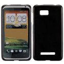 CUSTODIA GEL TPU SILICONE LUCIDA per HTC ONE SU 528W COLORE NERO