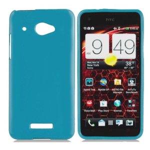 CUSTODIA GEL TPU SILICONE LUCIDA per HTC BUTTERFLY X920E DELUXE COLORE BLU