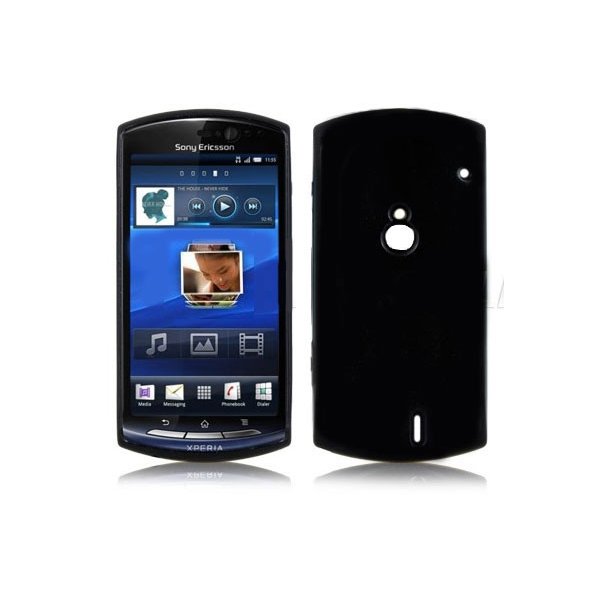 CUSTODIA GEL TPU SILICONE LUCIDA per SONY MT11i XPERIA NEO V, MT15i XPERIA NEO COLORE NERO