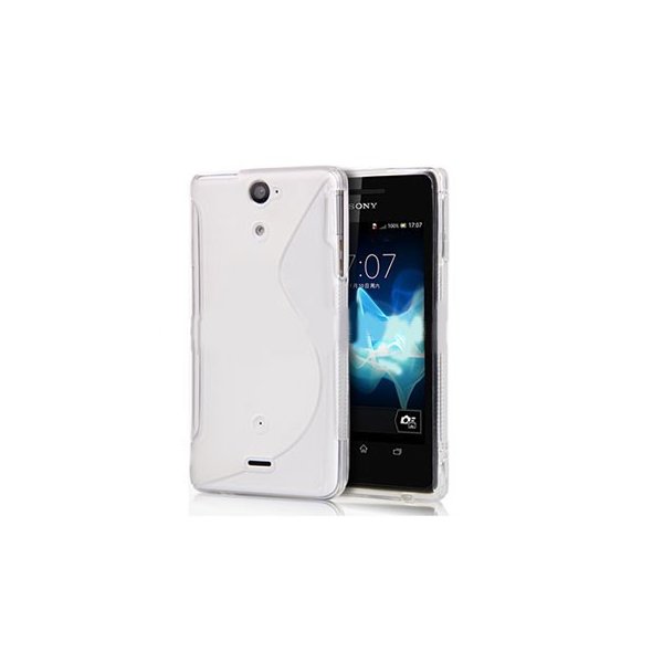 CUSTODIA GEL TPU SILICONE DOUBLE per SONY XPERIA V LT25I COLORE BIANCO