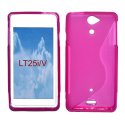 CUSTODIA GEL TPU SILICONE DOUBLE per SONY XPERIA V LT25I COLORE ROSA