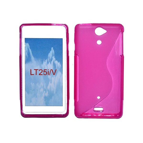 CUSTODIA GEL TPU SILICONE DOUBLE per SONY XPERIA V LT25I COLORE ROSA