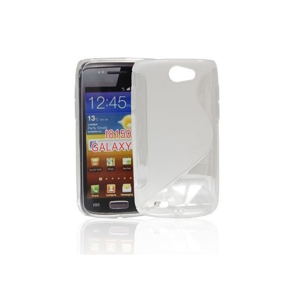 CUSTODIA GEL TPU SILICONE DOUBLE per SAMSUNG I8150 Galaxy W, Galaxy Wonder COLORE BIANCO