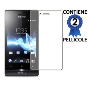 PELLICOLA PROTEGGI DISPLAY SONY XPERIA MIRO ST23I CONFEZIONE 2 PEZZI