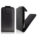 CUSTODIA VERTICALE FLIP PELLE per NOKIA LUMIA 620 COLORE NERO