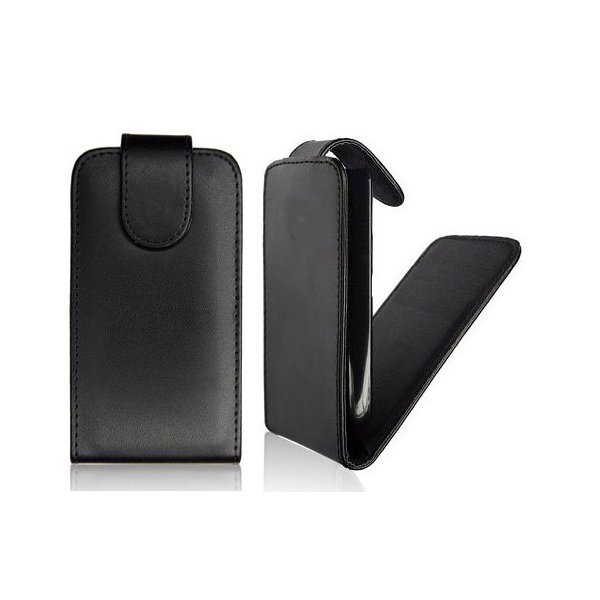 CUSTODIA VERTICALE FLIP PELLE per NOKIA LUMIA 620 COLORE NERO