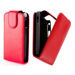 CUSTODIA VERTICALE FLIP PELLE per NOKIA LUMIA 620 COLORE ROSSO