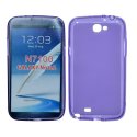 CUSTODIA GEL TPU SILICONE per SAMSUNG N7100 GALAXY NOTE2, N7105 COLORE VIOLA CON BORDO TRASPARENTE