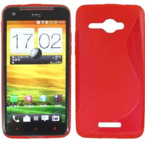 CUSTODIA GEL TPU SILICONE DOUBLE per HTC BUTTERFLY X920E DELUXE COLORE ROSSO