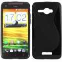 CUSTODIA GEL TPU SILICONE DOUBLE per HTC BUTTERFLY X920E DELUXE COLORE NERO