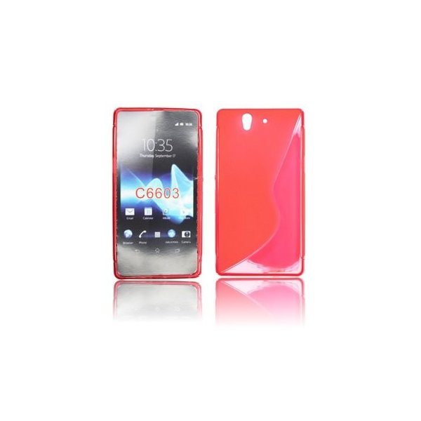 CUSTODIA GEL TPU SILICONE DOUBLE per SONY XPERIA Z, LT36I, L36H, C6603 COLORE ROSSO