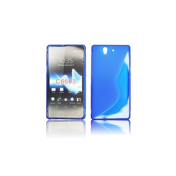 CUSTODIA GEL TPU SILICONE DOUBLE per SONY XPERIA Z, LT36I, L36H, C6603 COLORE BLU