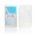 CUSTODIA GEL TPU SILICONE DOUBLE per SONY XPERIA Z, LT36I, L36H, C6603 COLORE BIANCO