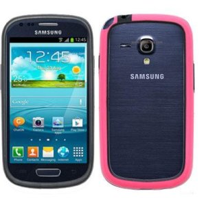 CUSTODIA BUMPER GEL TPU SILICONE SEMI-RIGIDO per SAMSUNG I8190 GALAXY S3 MINI, I8200 GALAXY S3 MINI VE COLORE ROSA