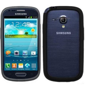 CUSTODIA BUMPER GEL TPU SILICONE SEMI-RIGIDO per SAMSUNG I8190 GALAXY S3 MINI, I8200 GALAXY S3 MINI VE COLORE NERO