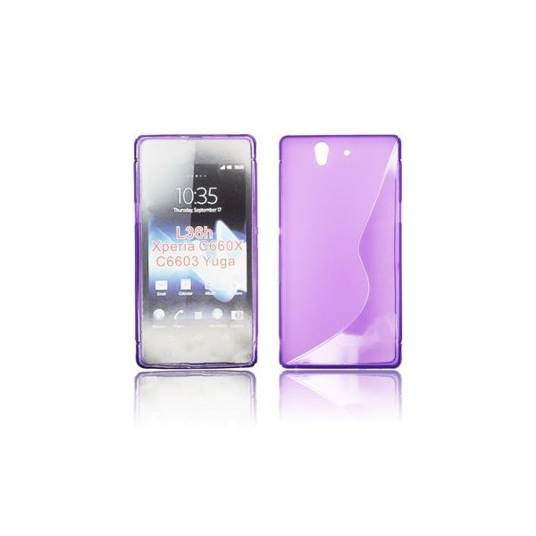 CUSTODIA GEL TPU SILICONE DOUBLE per SONY XPERIA Z, LT36I, L36H, C6603 COLORE VIOLA