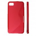 CUSTODIA GEL TPU SILICONE DOUBLE per BLACKBERRY Z10 COLORE ROSSO