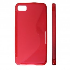 CUSTODIA GEL TPU SILICONE DOUBLE per BLACKBERRY Z10 COLORE ROSSO