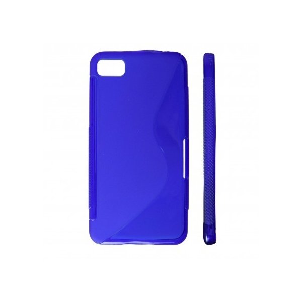 CUSTODIA GEL TPU SILICONE DOUBLE per BLACKBERRY Z10 COLORE BLU