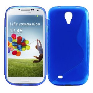 CUSTODIA GEL TPU SILICONE DOUBLE per SAMSUNG I9500 GALAXY S4, I9505, I9502 COLORE BLU