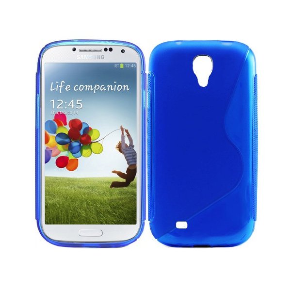 CUSTODIA GEL TPU SILICONE DOUBLE per SAMSUNG I9500 GALAXY S4, I9505, I9502 COLORE BLU