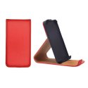 CUSTODIA VERTICALE SLIM FLIP PELLE CON STAND per NOKIA LUMIA 610 COLORE ROSSO